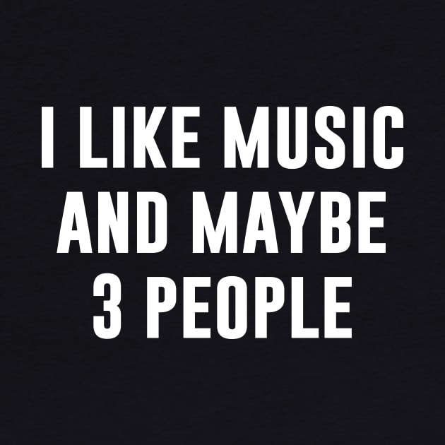 I Like Music And Maybe 3 People by sandyrm